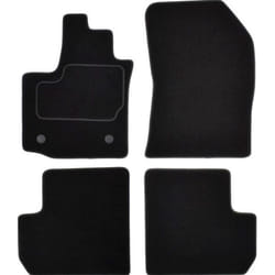 CUSTOPOL DAC20C Floor mat set Textile Front and Rear 4 black Tailored