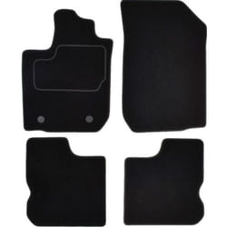 CUSTOPOL DAC35C Floor mat set Textile Front and Rear 4 black Tailored