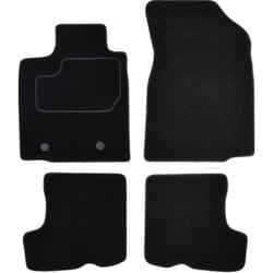 CUSTOPOL DAC70C Floor mat set Textile Front and Rear 4 black Tailored