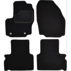 CUSTOPOL FOR175C Floor mat set Textile Front and Rear 4 black Tailored