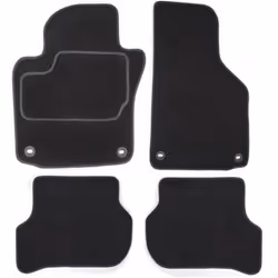 Floor mat set; CUSTOPOL; Textile Front and Rear 4 black Tailored; for FORD