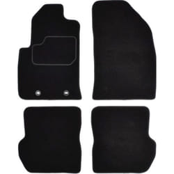 CUSTOPOL FOR85C Floor mat set Textile Front and Rear 4 black Tailored FORD: FIESTA 6, FIESTA 5