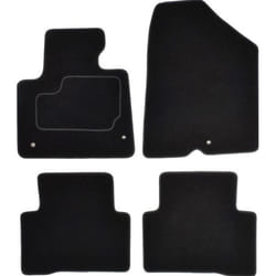 CUSTOPOL HYU170C Floor mat set Textile Front and Rear 4 black Tailored