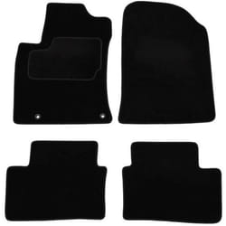 CUSTOPOL KIA101C Floor mat set Textile Front and Rear 4 black Tailored