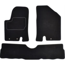 CUSTOPOL KIA165C Floor mat set Textile Front and Rear 3 black Tailored KIA: Soul I
