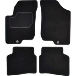 CUSTOPOL KIA90C Floor mat set Textile Front and Rear 4 black Tailored