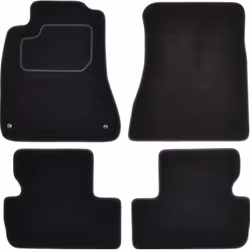 Floor mat set; CUSTOPOL; Textile Front and Rear 4 black Tailored; for LEXUS