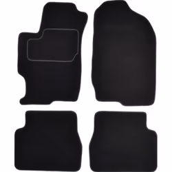 Floor mat set; CUSTOPOL; Textile Front and Rear 4 black Tailored; for MAZDA