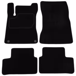 Floor mat set; CUSTOPOL; Textile Front and Rear 4 black Tailored; for MERCEDES-BENZ