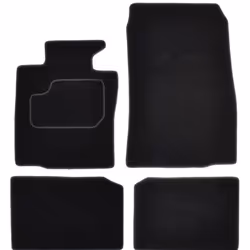 Floor mat set; CUSTOPOL; Textile Front and Rear 4 black Tailored; for MINI