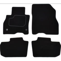 CUSTOPOL NIS67C Floor mat set Textile Front and Rear 4 black Tailored NISSAN: Leaf I