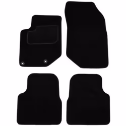 Floor mat set; CUSTOPOL; Textile Front and Rear 4 grey Tailored; for PEUGEOT