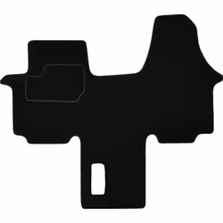 Floor mat set; CUSTOPOL; Textile Front 1 black Tailored; for RENAULT