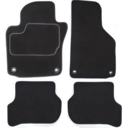 CUSTOPOL SET135C Floor mat set Textile Front and Rear 4 black Tailored