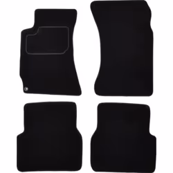 Floor mat set; CUSTOPOL; Textile Front and Rear 4 black Tailored; for SUBARU