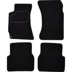CUSTOPOL SUB25C Floor mat set Textile Front and Rear 4 black Tailored