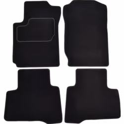 Floor mat set; CUSTOPOL; Textile Front and Rear 4 grey Tailored; for SUZUKI