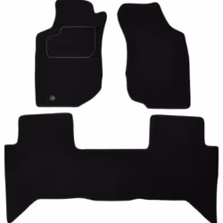 Floor mat set; CUSTOPOL; Velours Front and Rear black; for TOYOTA