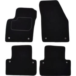 CUSTOPOL VOL80C Floor mat set Textile Front and Rear 4 black Tailored