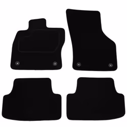 Floor mat set; CUSTOPOL; Velours Front and Rear black; for VOLKSWAGEN, VW