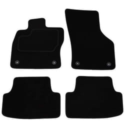 CUSTOPOL VW207C Floor mat set Velours Front and Rear black VOLKSWAGEN: Golf VIII Hatchback