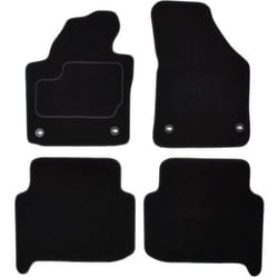 CUSTOPOL VW395C Floor mat set Textile Front and Rear 4 black Tailored VOLKSWAGEN: Touran I