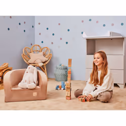 Toddler Velvet Armchair - Gold