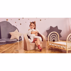 Toddler Velvet Armchair - Gold