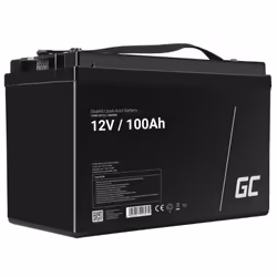 Green Cell AGM30, Sealed Lead Acid (VRLA), 100 Ah, 12 V, Marine / Leisure, Maintenance Free, Black
