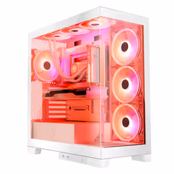 Modecom Volcano SPACE APEX ARGB MIDI, Midi Tower, PC, White, ATX, ITX, micro ATX, Steel, Gaming