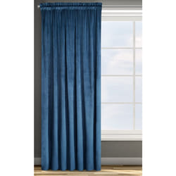 Design91 ROSA Soft Plain Opaque Velvet Curtain with Tape For Rail - 1 Unit, Fluffy Panel Drape Classic Glamour Elegant Living Room, Bedroom, W55 x