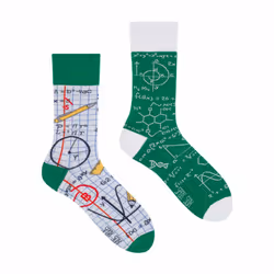 SPOX SOX - 1 Pack Unisex Mismatched Novelty Odd Socks - Back 2 School - 7-10 UK, Back 2 School