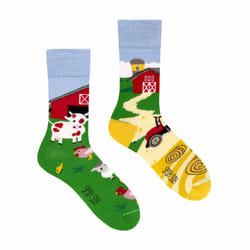 SPOX SOX - 1 Pack Unisex Mismatched Novelty Odd Socks - Farm - 11-13 UK, Farm