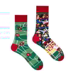 SPOX SOX - 1 Pack Unisex Mismatched Novelty Odd Socks - Football - 4-6 UK, Football