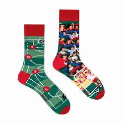 SPOX SOX - 1 Pack Unisex Mismatched Novelty Odd Socks - Football - 7-10 UK, Football