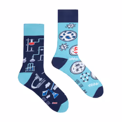 SPOX SOX - 1 Pack Unisex Mismatched Novelty Odd Socks - Laboratory - 7-10 UK, Laboratory