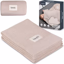 Bamboo Blanket 100x75cm Lightweight Baby Blanket & Changing pad 100% Cotton Natural Soft Antibacterial Hypoallergenic Antifun ...
