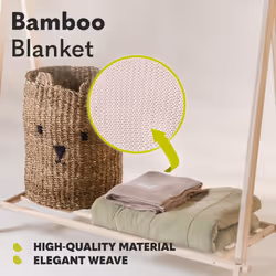 Bamboo Blanket 100x75cm Lightweight Baby Blanket & Changing pad 100% Cotton Natural Soft Antibacterial Hypoallergenic Antifungal Perfect for yea