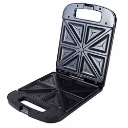 Adler AD 3055 sandwich maker 2000 W Black, Silver