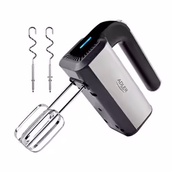 Adler AD 4225, Hand mixer, Black, Silver, Knead, Mixing, 0.96 m, Stainless steel, 800 W