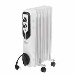 Adler AD 7815, Oil electric space heater, Oil, Oil, 1.48 m, Indoor, Floor