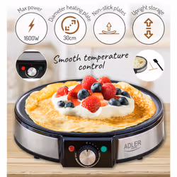Adler AD 3058 crepe maker 1 crepe(s) 1600 W Black, Stainless steel - Additional view 8