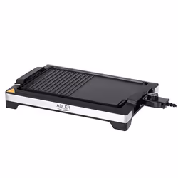 Adler AD 6614, Black, Rectangular, Rotary, Grate + Griddle, 876 cm², 365 x 240 mm