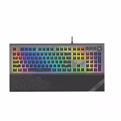 iBox AURORA K-5, Wired, USB, Mechanical, QWERTY, RGB LED, Black