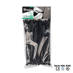 Bradas TS1188400B cable tie Black 100 pc(s)