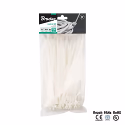 Bradas TS1188500N, Transparent, 1 head(s), CE, PAHs, 500 mm, 8.8 mm, 100 pc(s)
