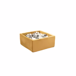 Velvet Square Ball Pit - Gold