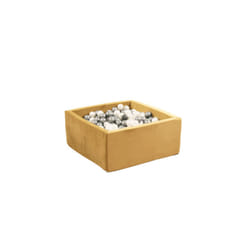 Velvet Square Ball Pit - Gold
