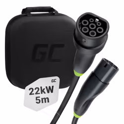 Green Cell EVKABGC01, Black, Type 2, Type 2, Black, Straight, Straight