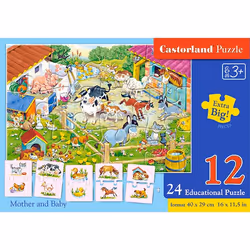 Castorland Mother and baby 12 pcs, 12 pc(s), Cartoons, 3 yr(s)